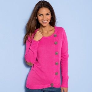 Blancheporte Asymetrický pulovr růžová 50