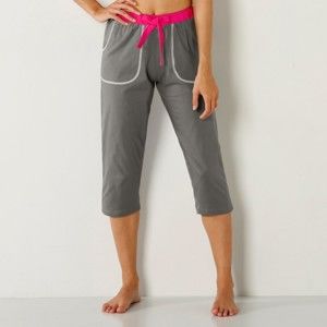 Blancheporte Jednobarevné pyžamové kalhoty, krátké šedá 56