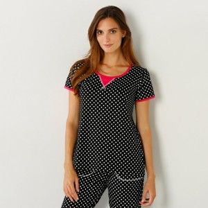 Blancheporte Pyžamové tričko s potiskem a krátkými rukávy potisk puntíky 38/40