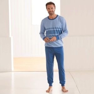 Blancheporte Pruhované pyžamo s kalhotami modrá 78/86 (S)