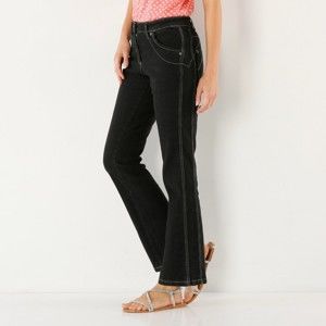 Blancheporte Zeštíhlující džínové kalhoty, střední postava černá 50