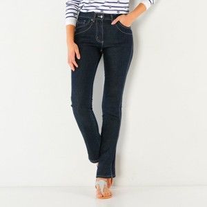 Blancheporte Zeštíhlující džínové kalhoty, střední postava modrá 54