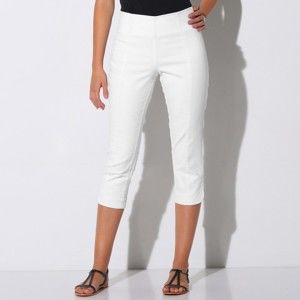 Blancheporte 3/4 ultra strečové kalhoty bílá 38