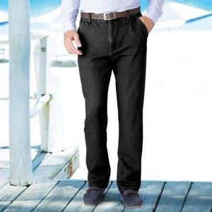 Blancheporte Džínové kalhoty bez záševků černá 46