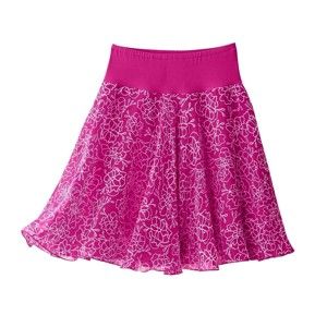 Blancheporte Rozšířená sukně s potiskem květin purpurová 42
