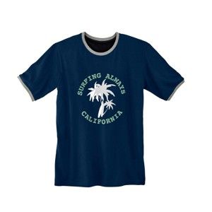 Blancheporte Pyžamové tričko s potiskem a krátkými rukávy nám.modrá 127/136 (3XL)