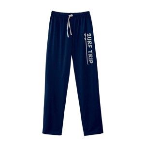 Blancheporte Jednobarevné pyžamové kalhoty, bavlna nám.modrá 60/62