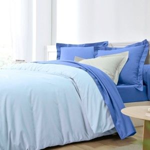 Blancheporte Jednobarevné povlečení, bavlna zn. Colombine modrá azurová klasické prostěradlo 240x310cm
