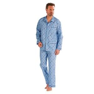 Blancheporte Klasické pyžamo s potiskem modrá 117/126 (XXL)
