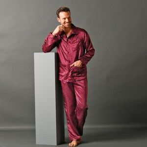 Blancheporte Saténové pyžamo bordó 107/116 (XL)
