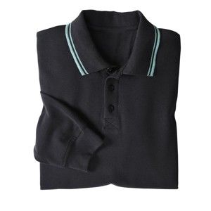 Blancheporte Polo tričko s dlouhými rukávy černá 127/136 (3XL)