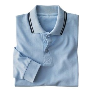 Blancheporte Polo tričko s dlouhými rukávy nebeská modrá 97/106 (L)
