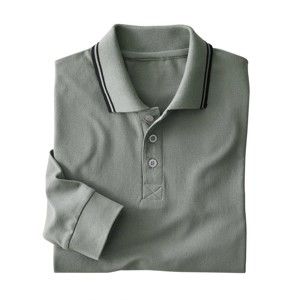 Blancheporte Polo tričko s dlouhými rukávy světle šedá 137/146 (4XL)