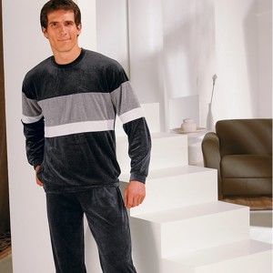 Blancheporte Velurové pyžamo šedá 107/116 (XL)