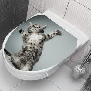Blancheporte Samolepka na WC s potiskem koťátka kočka 30x38cm
