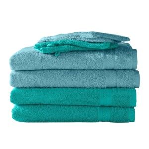 Blancheporte Jednobarevné froté ručníky, zn. Colombine, sady zelená 4 ručníky+4žínky