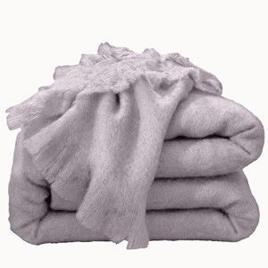 Blancheporte Mohérová deka šedý melír 220x240cm