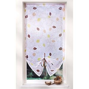 Blancheporte Záclonová vitráž Podzim kaštanová 60x90cm