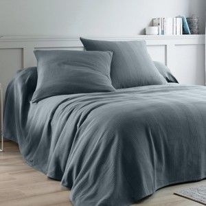 Blancheporte Přehoz na postel šedá antracitová povlak na polštář 65x65cm