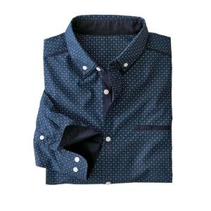 Blancheporte Košile s dvojitým límečkem a dl. rukávy, Qualité Excellence nám.modrá 49/50