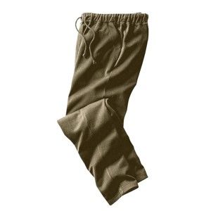Blancheporte Meltonové kalhoty, rovný spodní lem khaki 56/58