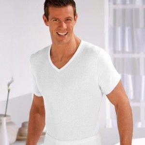 Blancheporte Spodní tričko, výstřih do "V", sada 2 ks bílá 109/116 (XXL)