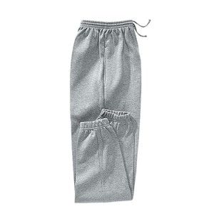 Blancheporte Meltonové kalhoty, pružný spodní lem šedý melír 68/70