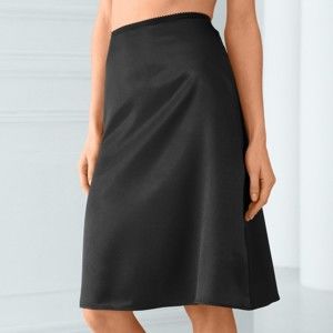 Blancheporte Saténová spodničková sukně černá 54
