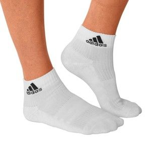 Blancheporte Ponožky Adidas "Ankle Crew", sada 3 párů bílá 39/42