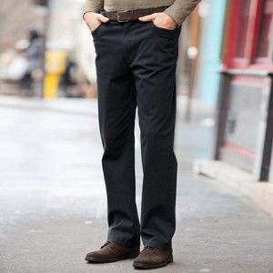 Blancheporte Twilové kalhoty rovného střihu černá 50