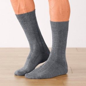 Blancheporte Vlněné ponožky, sada 2 párů šedá melír 39/42