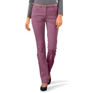 Blancheporte Strečové rovné kalhoty purpurová 46