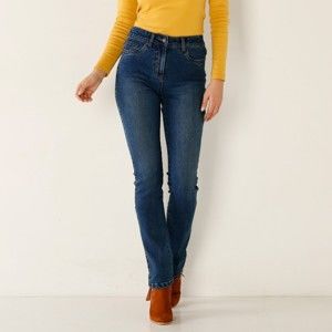 Blancheporte Rovné džíny s vysokým pasem modrá 50