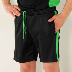 Blancheporte Sportovní šortky z česaného mikrovlákna zelená/černá 40/42