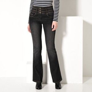 Blancheporte Tvarující džíny s efektem zeštíhlení a plochého bříška černá 52