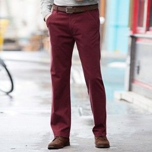 Blancheporte Rovné kalhoty s klínovými kapsami bordó 40