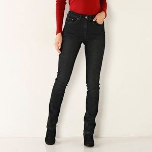 Blancheporte Rovné džíny s vysokým pasem černá 50