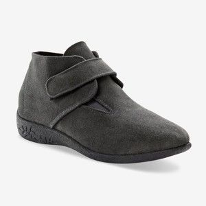 Blancheporte Kotníkové boty na suchý zip šedá 39