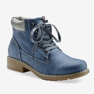 Blancheporte Kotníkové boty na šněrování modrá 39