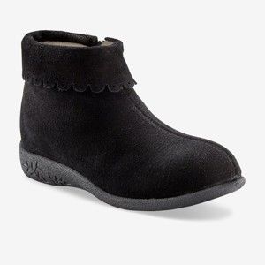 Blancheporte Kotníkové boty s ohrnutím černá 38