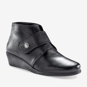 Blancheporte Kotníkové boty na suchý zip černá 41