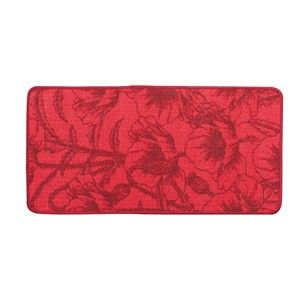 Blancheporte Kuchyňský kobereček květiny červená 46x98cm