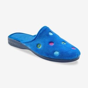 Blancheporte Pantofle s puntíky modrá 40