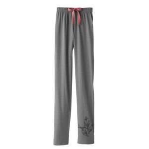 Blancheporte Pyžamové kalhoty s detailem peříček šedá 42/44