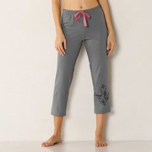 Blancheporte 7/8 pyžamové kalhoty s peříčky šedá 50