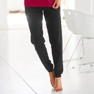Blancheporte Pyžamové kalhoty z kombinovaného materiálu černá 46/48