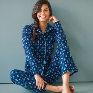 Blancheporte Rozepínací pyžamo námořnická modrá 50
