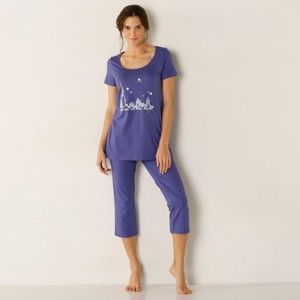 Blancheporte Pyžamo s krátkými kalhotami s potiskem "město" modrá 54