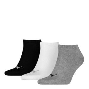 Blancheporte Kotníkové ponožky Sneaker Puma, sada 3 páry (šedí, bílé, černé) šedá+bílá+černá 43/46