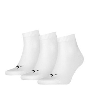 Blancheporte Kotníkové ponožky Quarter Puma, sada 3 párů, bílé bílá 43/46